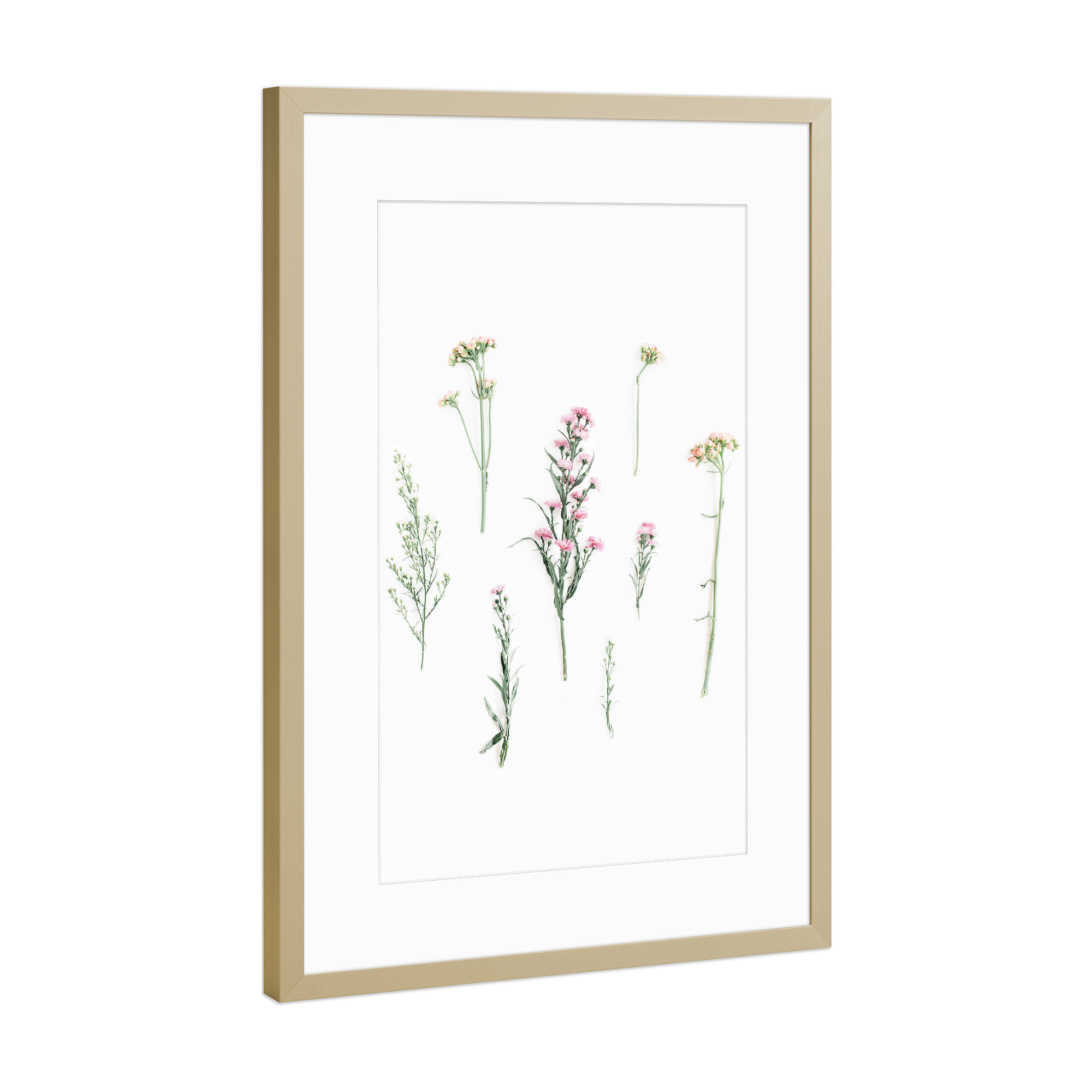 Poster mit Rahmen Gold "Wild field flowers" artboxONE - Natur,Floral