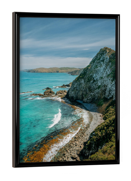 Poster mit schwarzem Rahmen "Nugget Point Neuseeland" artboxONE - Natur,Reise / Strand und Meer