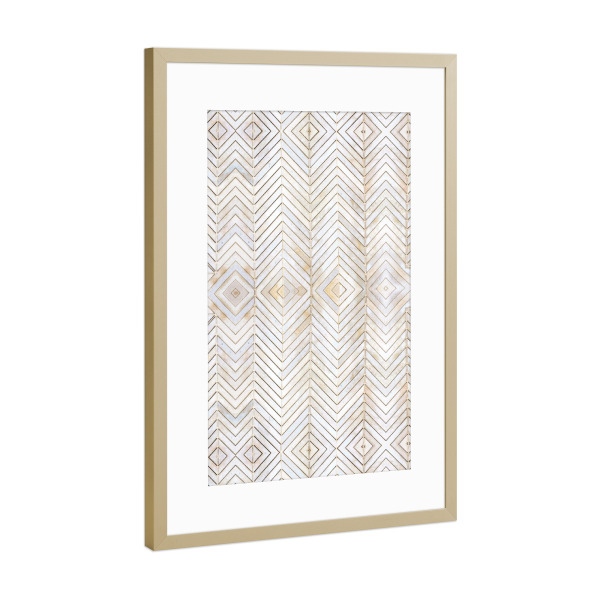 Poster mit Rahmen Gold "Royalty-II" artboxONE - Abstrakt