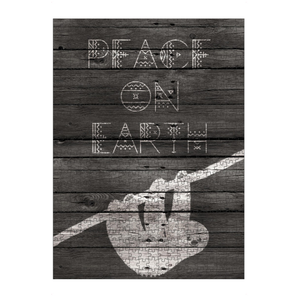 Puzzle Ravensburger "Peace on earth Faultier" artboxONE - Tiere,Schwarzweiß,Weihnachten