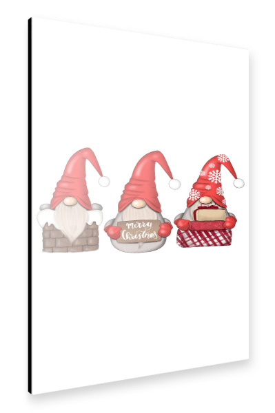 Alu-Dibond "Gnome Merry Christmas" 30x20 cm artboxONE