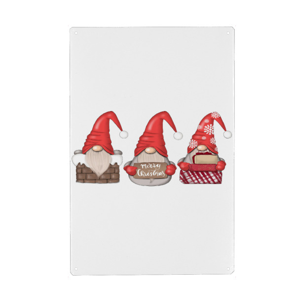 Holzbild "Gnome Merry Christmas" artboxONE - Für Kinder,Weihnachten,Festivals,Lustig