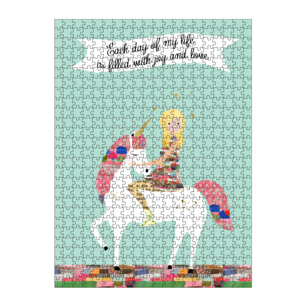 artboxONE Puzzle "Joy and Love" artboxONE - Typografie,Für Kinder,Tiere