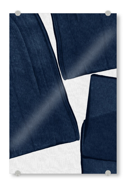 Acrylglasbild "Scandinavian Painting Blue" artboxONE - Abstrakt,Geometrie