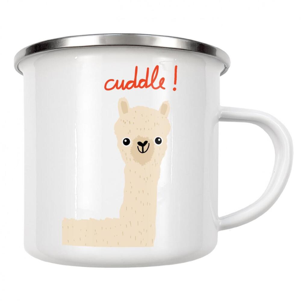 Emaille Tasse "Kuscheln wir!" artboxONE - Für Kinder,Tiere