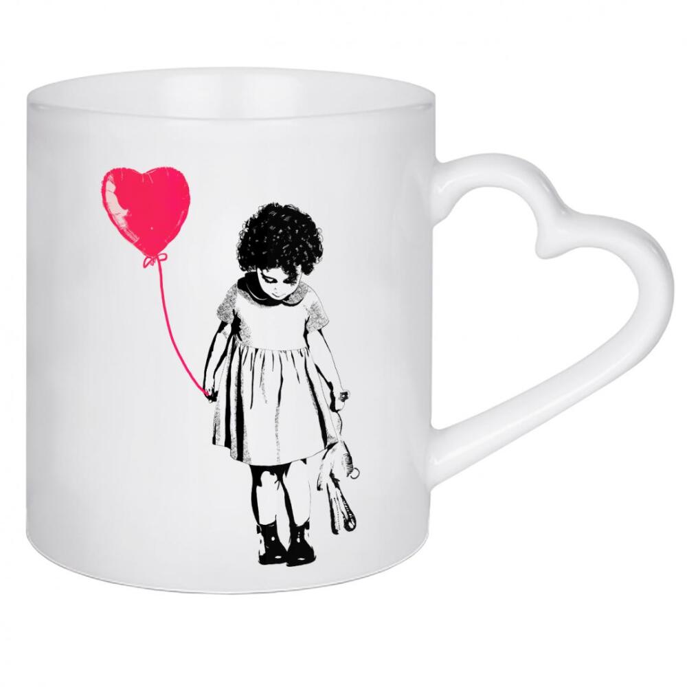 Herztasse "Irgendwo über dem Regenbogen" artboxONE - Für Kinder,Menschen,Streetart