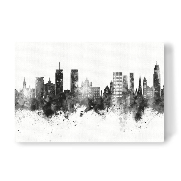 Leinwandbild "Syracuse New York Skyline Black" artboxONE - Städte,Schwarzweiß
