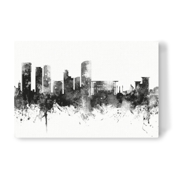 Leinwandbild "Darwin Australia Skyline Black" artboxONE - Städte,Schwarzweiß