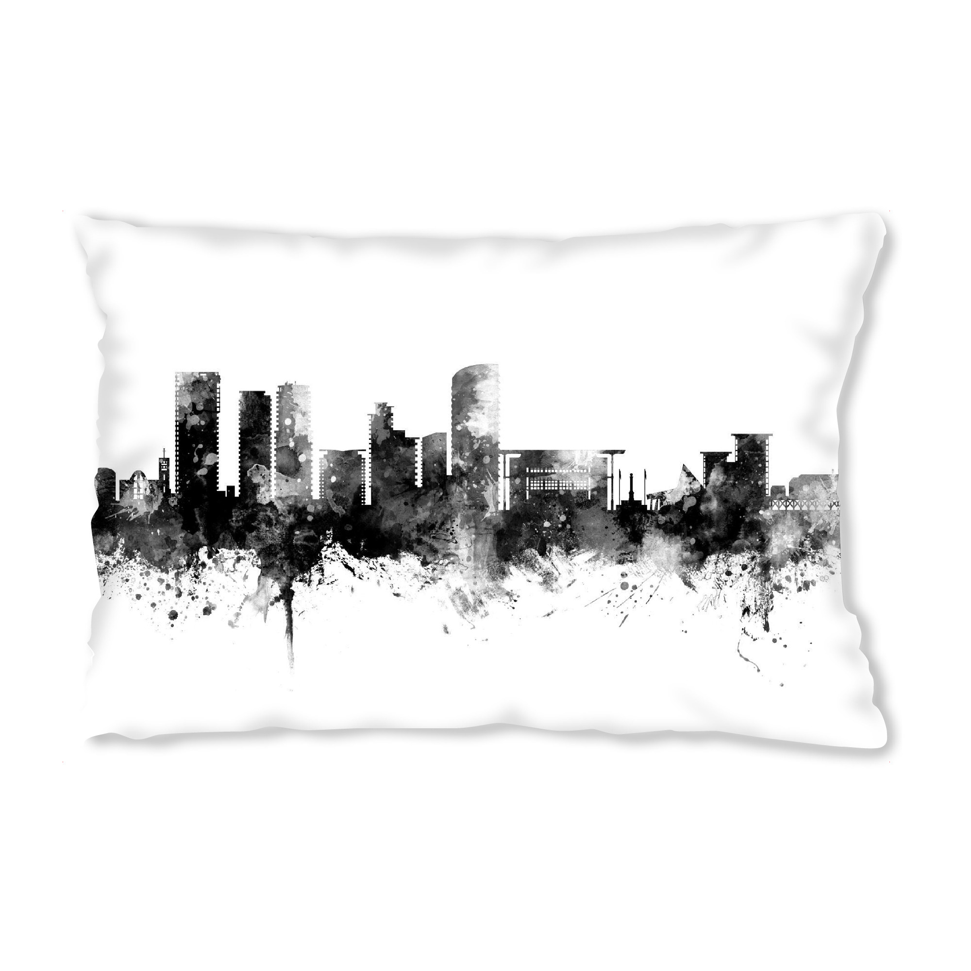 Design-Kissen "Darwin Australia Skyline Black" artboxONE - Städte,Schwarzweiß