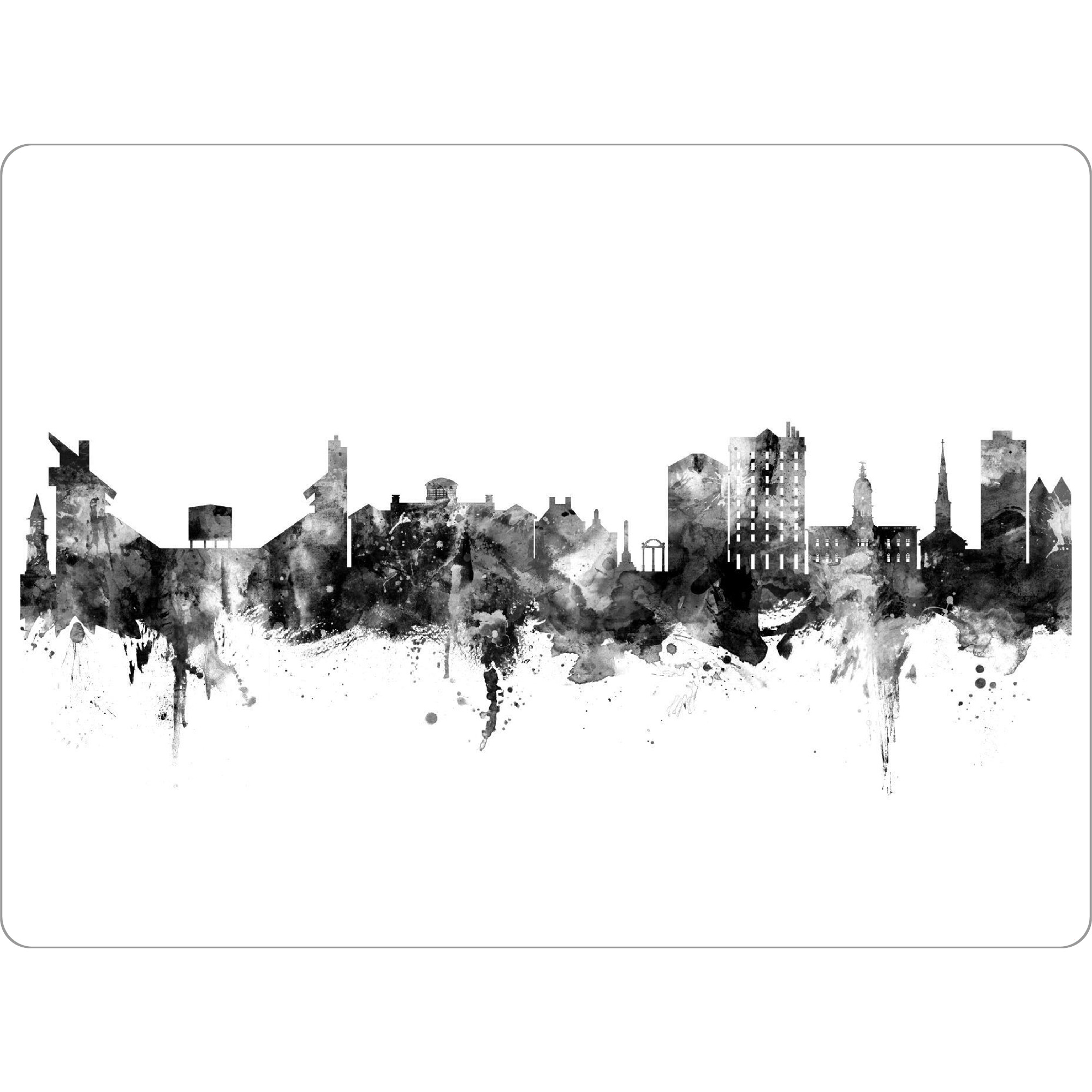 Tischset "Athens Georgia Skyline Black" artboxONE - Städte,Schwarzweiß