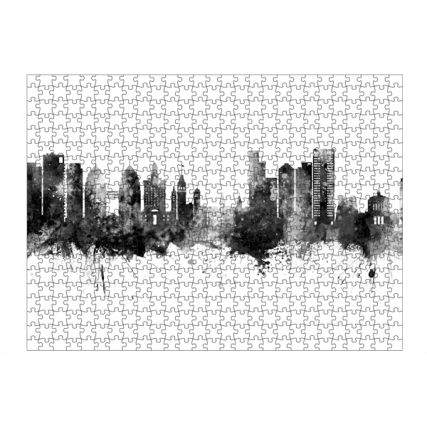 Puzzle Ravensburger "Oakland California Skyline Black" artboxONE - Städte,Schwarzweiß