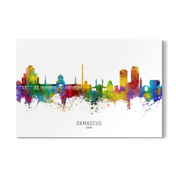 Galerie-Print "Damascus Syria Skyline txt" 30x20 cm artboxONE