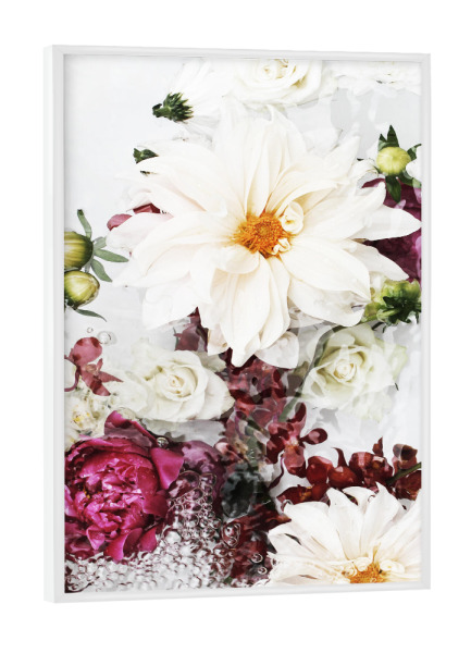 Poster mit weißem Rahmen "Modern Abstract Floral Artwork" artboxONE - Natur,Floral,Abstrakt