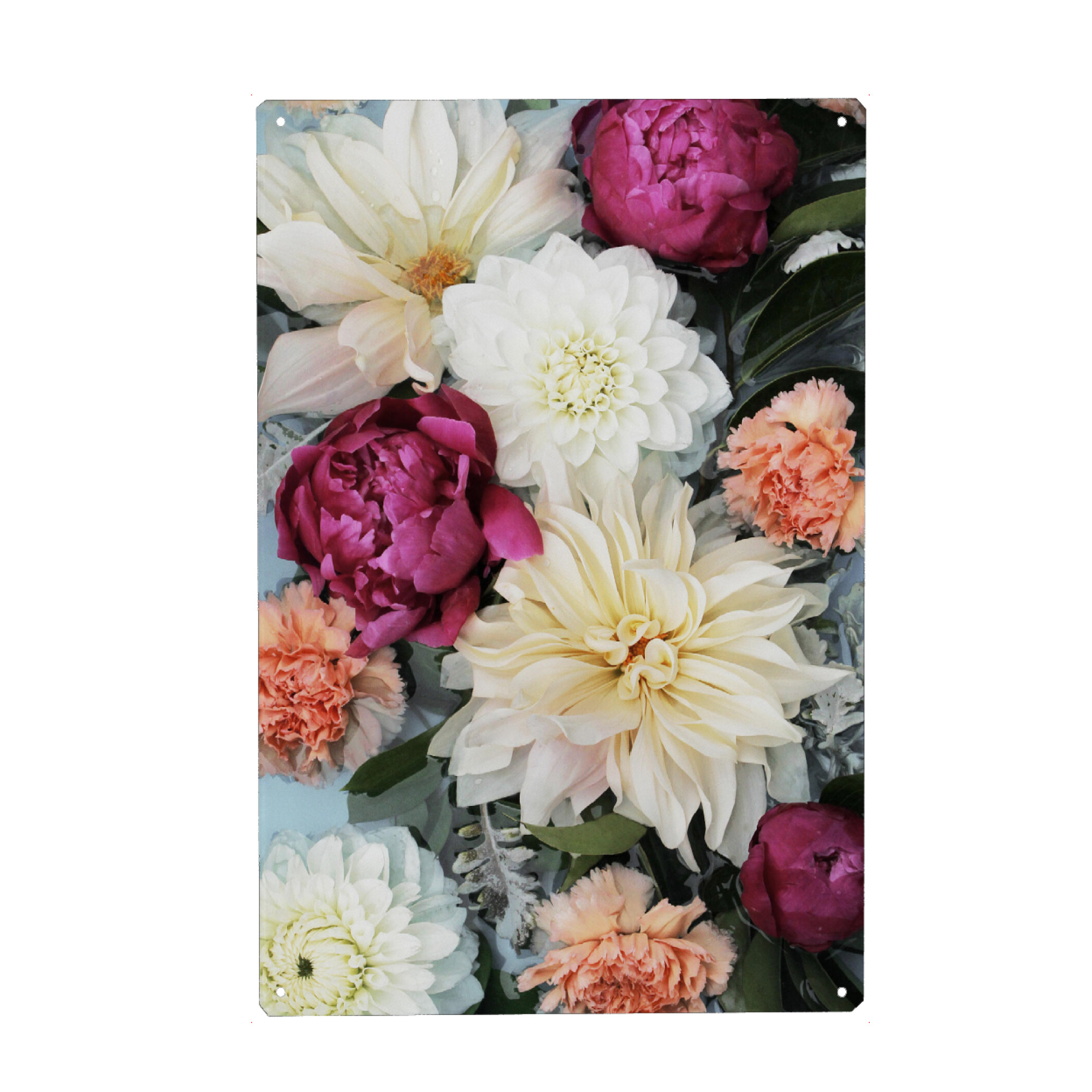 Metall Poster "Colourful Floral Abstract Artwork" artboxONE - Natur,Floral,Für Mama