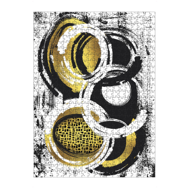 Puzzle Ravensburger "Abstrakte Malerei Nr. 2 | gold" artboxONE - Abstrakt