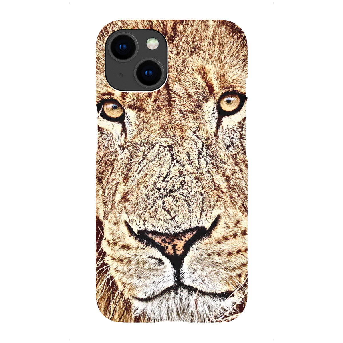 "Löwen Gesicht braun"für iPhone - Premium-Case Handyhülle artboxONE