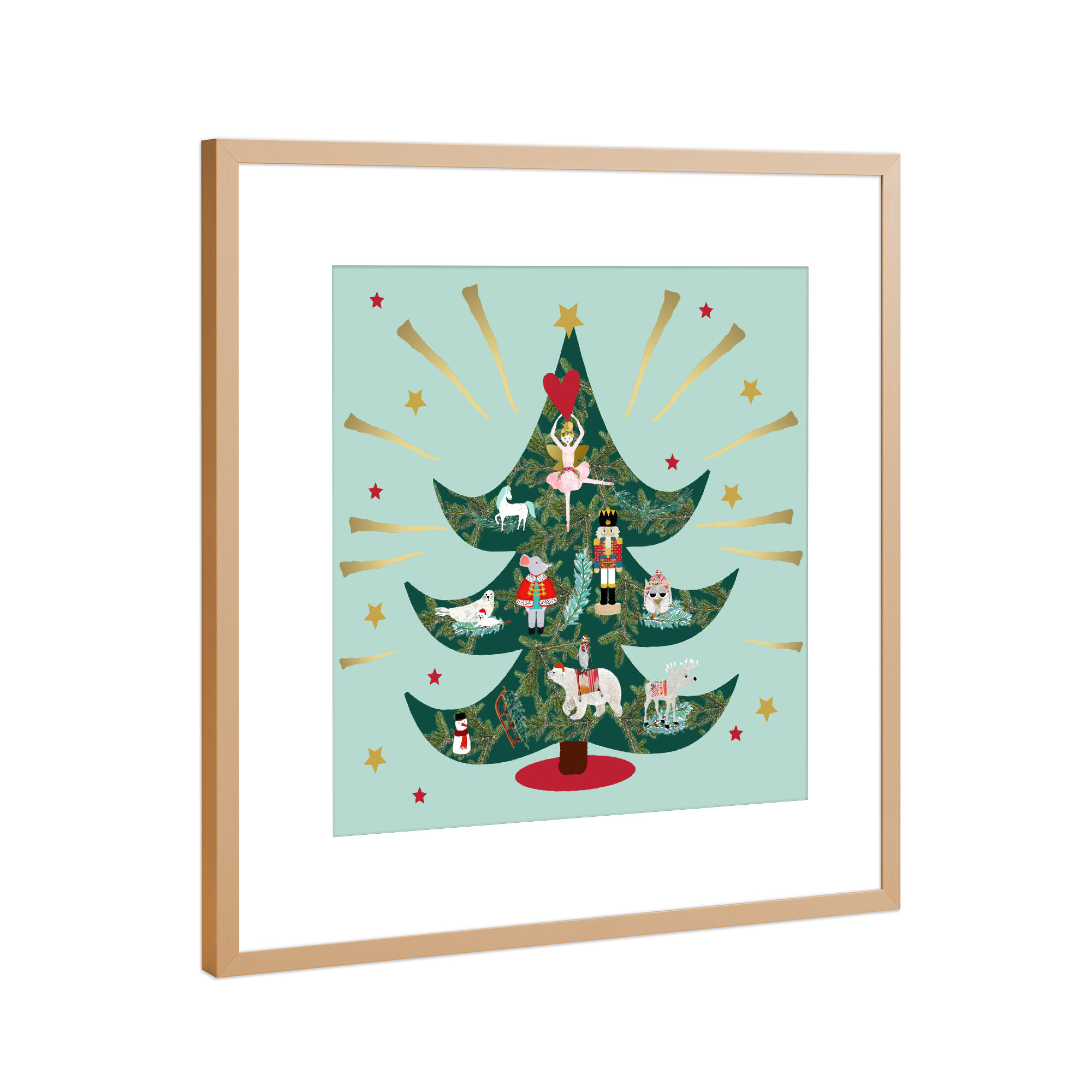 Poster mit Rahmen Kupfer "Nussknacker Ballett" artboxONE - Für Kinder,Weihnachten