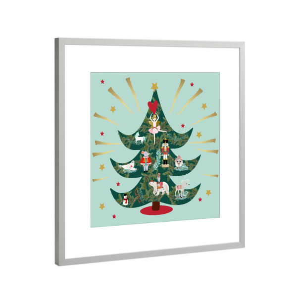 Poster mit Rahmen Silber "Nussknacker Ballett" artboxONE - Für Kinder,Weihnachten