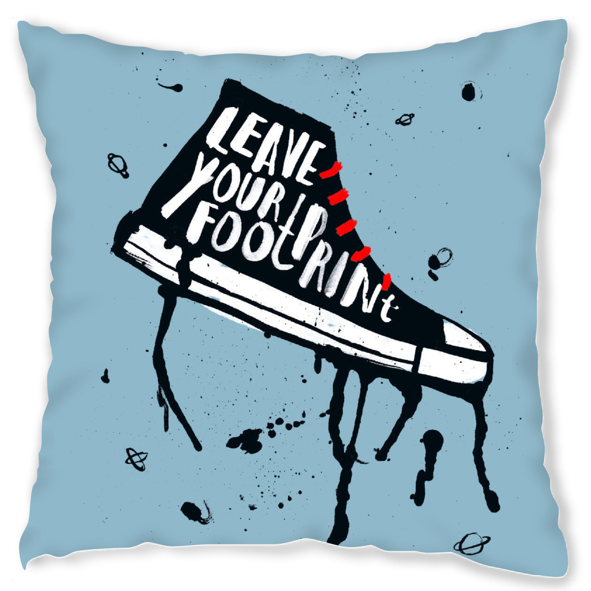 Design-Kissen "Your Footprint" artboxONE - Typografie,Fashion,Streetart