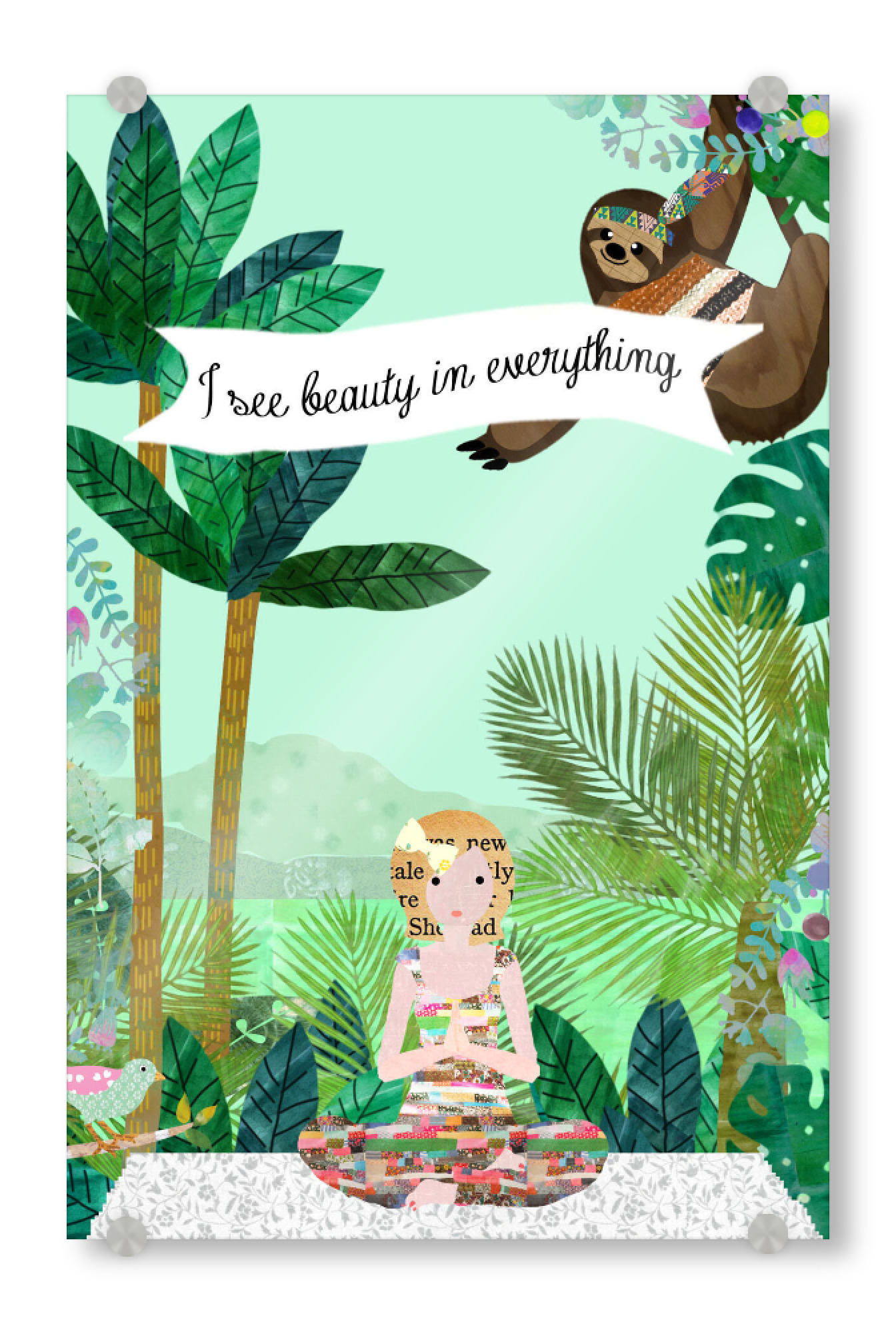 Acrylglasbild "I see beauty in everything" artboxONE - Typografie,Natur,Tiere,Menschen
