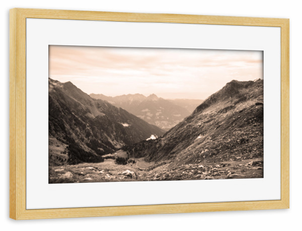 Poster mit Rahmen kiefer "Mountainview" artboxONE - Natur,Reise