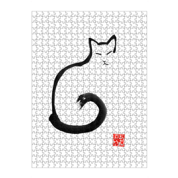 artboxONE Puzzle "Neko Cat" artboxONE - Natur,Tiere - Cat,Neko,Chat,Sumie,Japan,Katze,Tiere,Animal,Zen - Bild cat