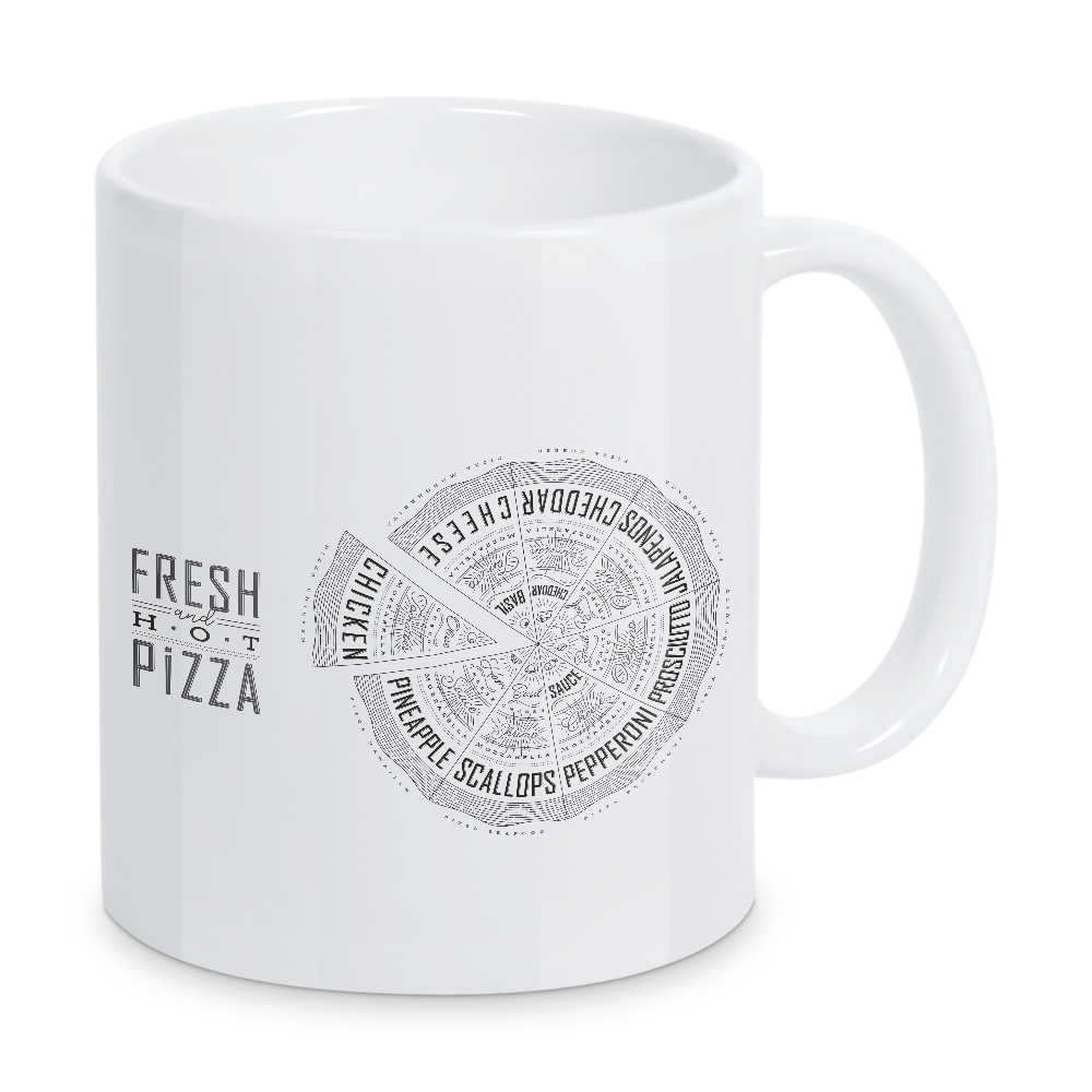 Tasse "Illustration frische Pizza" artboxONE - Essen & Trinken