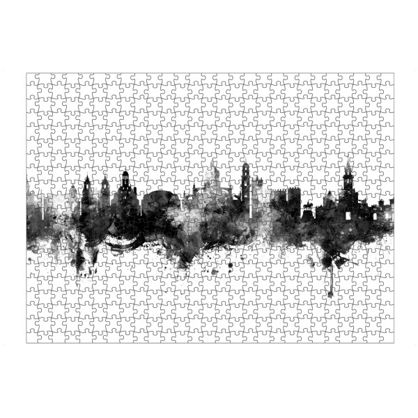 Puzzle Ravensburger "Jerez Spain Skyline Black" artboxONE - Städte,Schwarzweiß