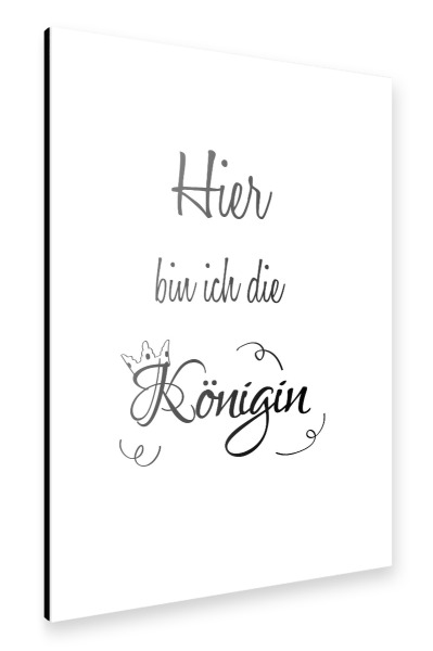 Alu-Dibond "Die Königin" 30x20 cm artboxONE