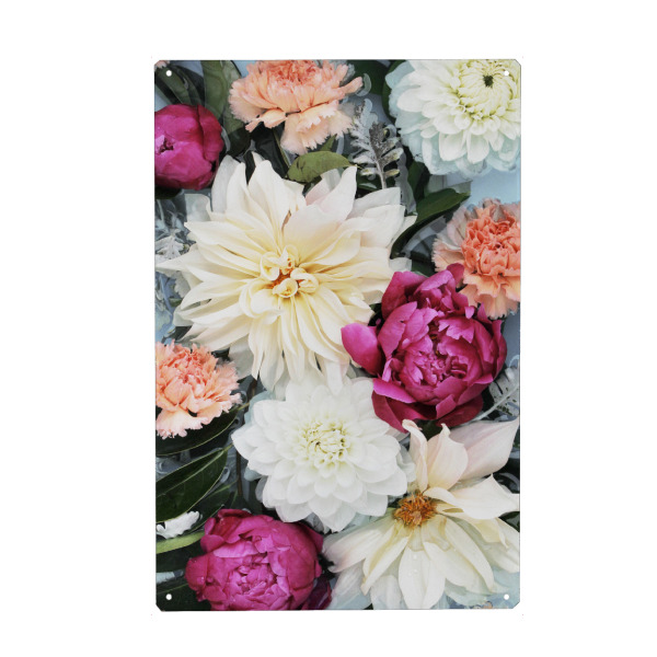 Metall Poster "Colourful Abstract Floral Artwork" artboxONE - Natur,Floral,Für Mama