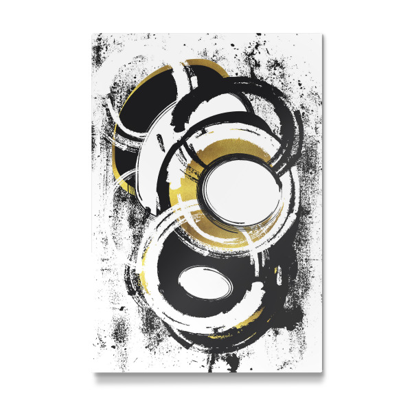 Galerie-Print "Abstrakte Malerei Nr. 1 | gold" 30x20 cm artboxONE