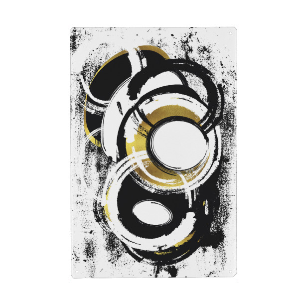 Holzbild "Abstrakte Malerei Nr. 1 | gold" artboxONE - Abstrakt