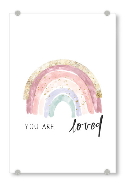 Acrylglasbild "Colorful Rainbow" artboxONE - Typografie,Für Kinder