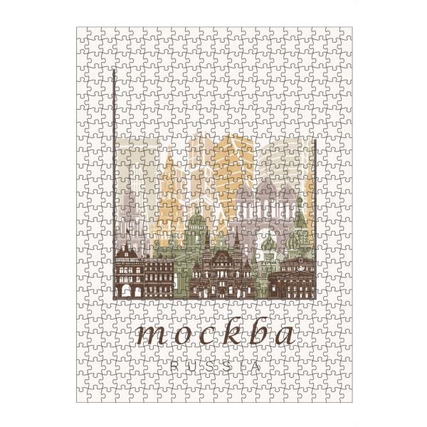 Puzzle Ravensburger "Moscow skyline rustic" artboxONE - Städte,Architektur