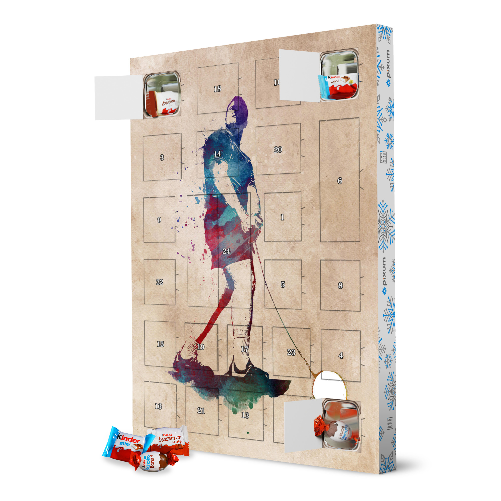 Adventskalender XXL mit Produkten von Kinder Hammer throw sport art artboxONE Adventskalender Sport