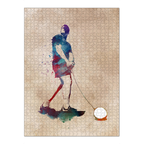 Puzzle Ravensburger "Hammer throw sport art" artboxONE - Sport - Hammer throw,Athletic,Sport,Sports,Digital art,Hammerwerfen,Hammer,Olympic,Olympisch