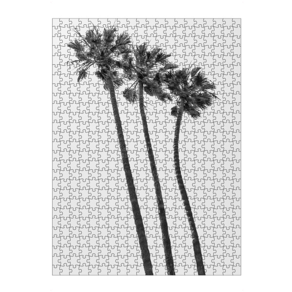 Puzzle Ravensburger "Palmen in Kalifornien | Monochrom" artboxONE - Natur,Schwarzweiß