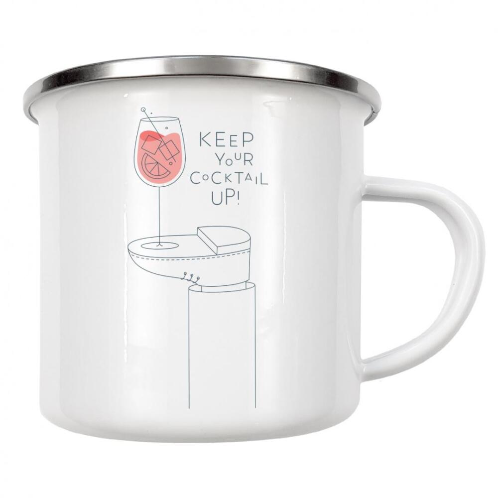 Emaille Tasse "Cocktail-Spritz-Glas" artboxONE - Essen & Trinken,Essen & Trinken / Alkohol