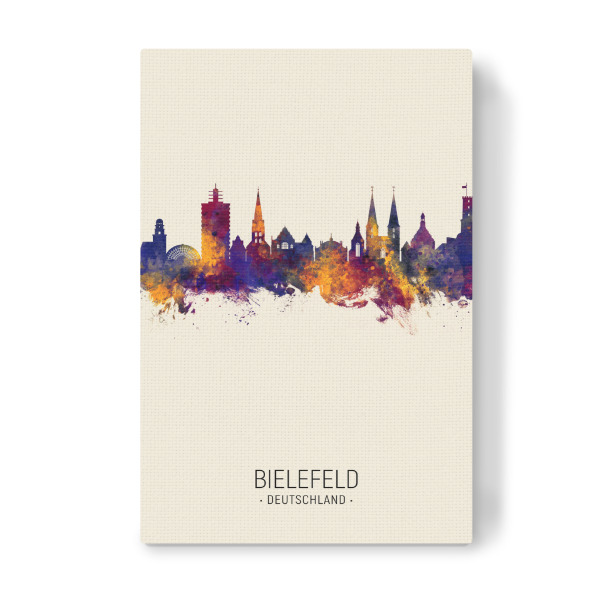 Leinwandbild "Bielefeld Germany Skyline Beige" artboxONE - Städte