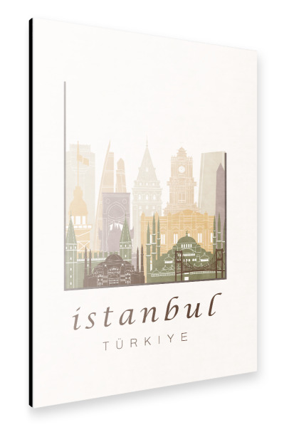 Alu-Dibond "Istanbul skyline rustic" 30x20 cm artboxONE