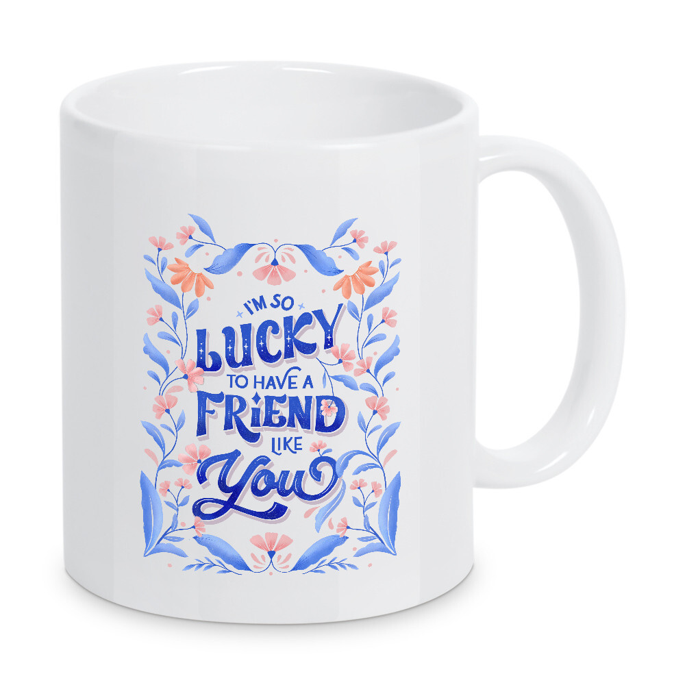 Tasse "Beste Freunde" artboxONE - Typografie,Floral,Liebe