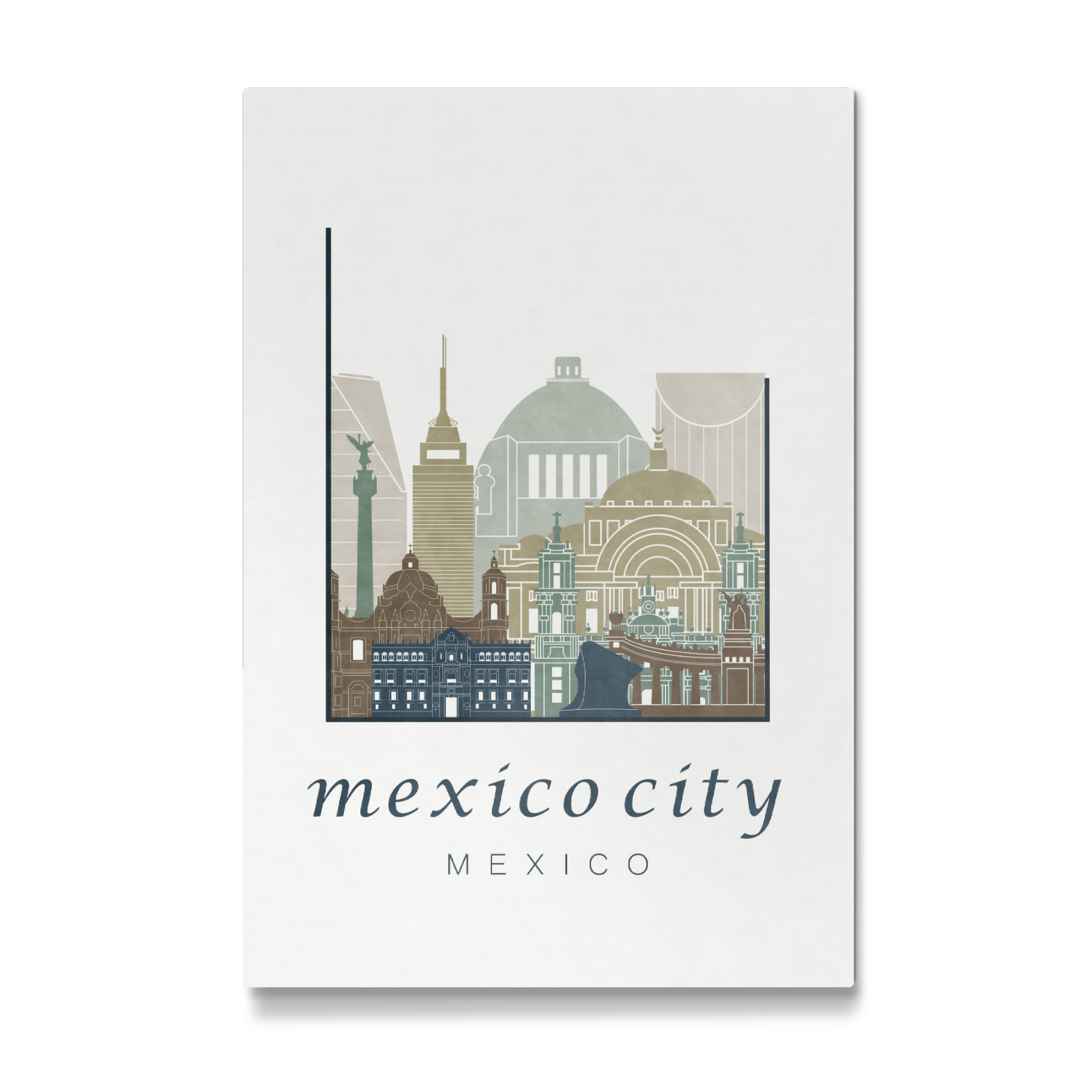 Galerie-Print "Mexico City skyline light blue" 30x20 cm artboxONE