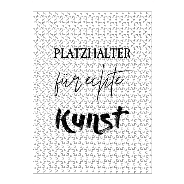 Puzzle Ravensburger "Platzhalter" artboxONE - Typografie,Schwarzweiß - Platzhalter,Echt,Kunst,Bild,Text,Typo,Typografie,Typography