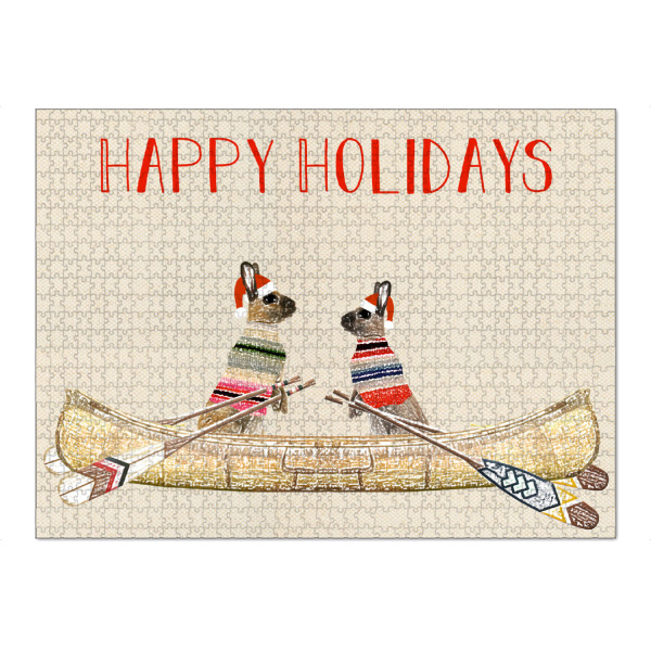 Puzzle Ravensburger "Happy Holidays Hasen" artboxONE - Tiere,Weihnachten