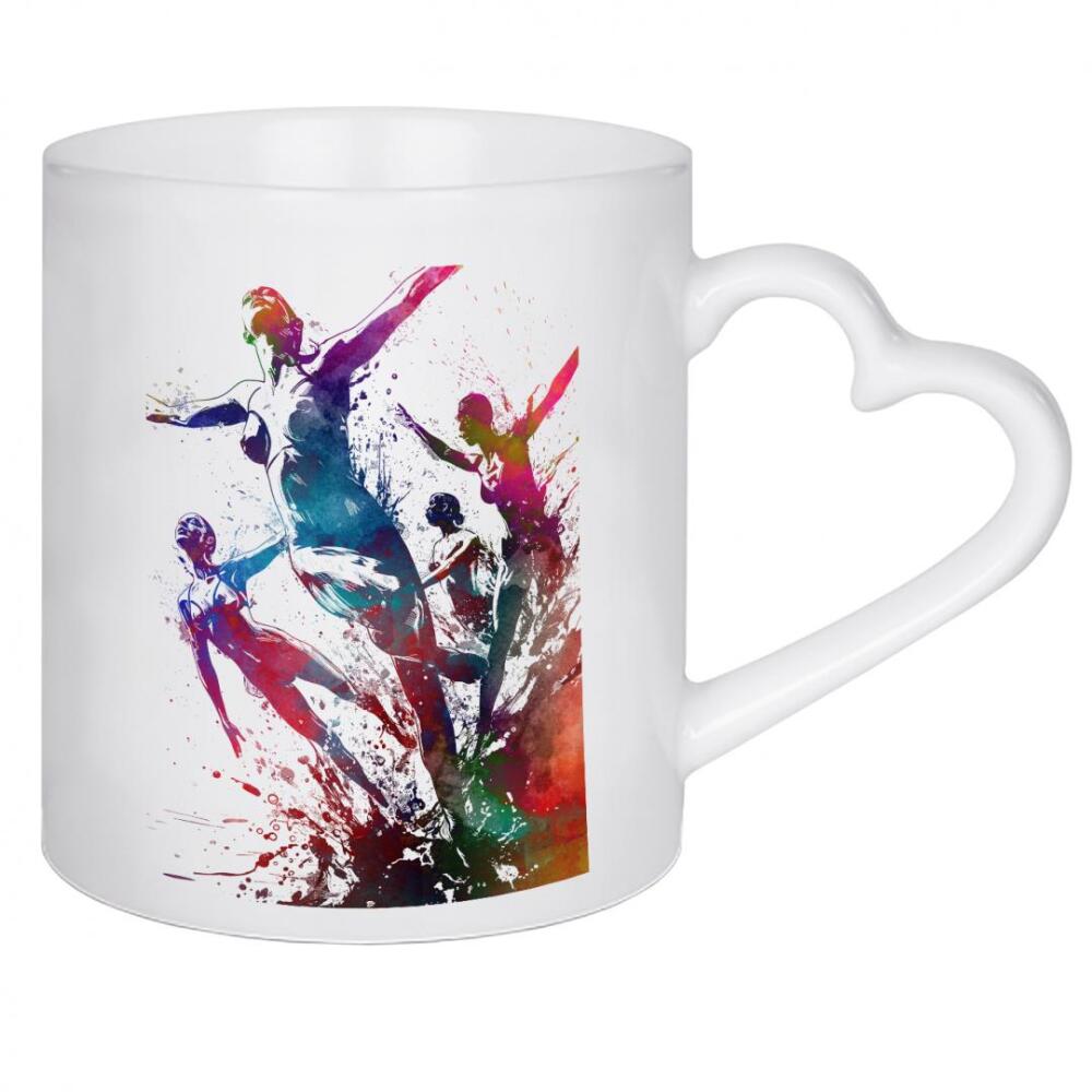 Herztasse "Synchronschwimmsport B" artboxONE - Sport,Sport / Sommerspiele - Schwimmen,Schwimmen,Synchronschwimmen,Pool,Wasser,Sport,Schwimmer