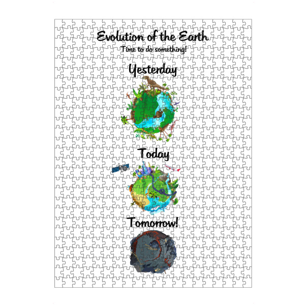 Puzzle Ravensburger "Evolution der Erde" artboxONE - Typografie,Natur,Galaxy