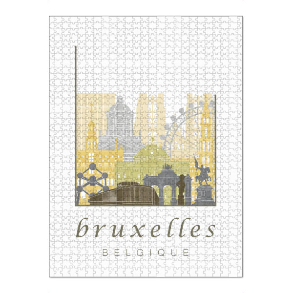 Puzzle Ravensburger "Brussels skyline desert" artboxONE - Städte,Architektur
