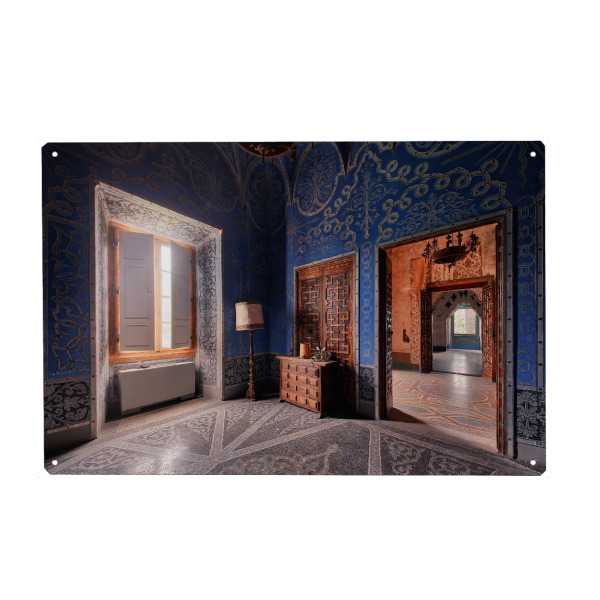 Holzbild "Window in Blue" artboxONE - Architektur