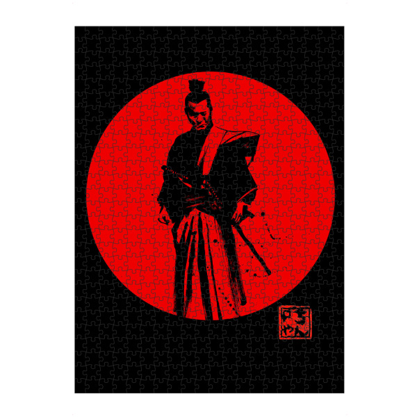 artboxONE Puzzle "Soleil roug ein red sun" artboxONE - Film - Sun,Samurai,Sumie,Japan,Kämpfer,Krieger,Warrior,Schwert,Schwerkunst - Bild sun