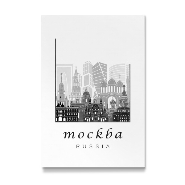 Galerie-Print "Moscow skyline black & white" 30x20 cm artboxONE